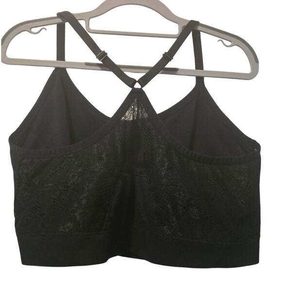 Torrid Curve Black Floral Lace No Underwire Racerback Women's Bra 3 - 3X - Picture 2 of 4